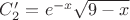 $ C'_2 ={e}^{-x}\sqrt{9-x}$