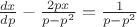 $\frac{dx}{dp}-\frac{2px}{p-p^2}=\frac{1}{p-p^2}$