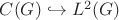 $C(G)\hookrightarrow L^2(G)$ $C(G)\hookrightarrow L^2(G)$