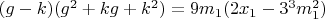 $(g-k)(g^2+kg+k^2)=9m_1(2x_1-3^3m_1^2)$