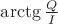 $\arctg{\frac{Q}{I}}$