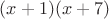 $(x+1)(x+7)$