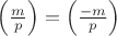 $\left(\frac{m}{p}\right)=\left(\frac{-m}{p}\right)$