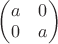 $\begin{pmatrix}a&0\\0&a\end{pmatrix}$