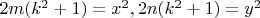 $2m(k^2+1)=x^2, 2n(k^2+1)=y^2$
