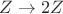 $Z \rightarrow 2Z$