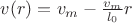$v(r)=v_m-\frac{v_m}{l_0}r$