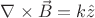 $\nabla\times\vec{B} = k\hat{z}$