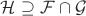 $\mathcal{H} \supseteq \mathcal{F} \cap \mathcal{G}$