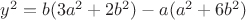 $y^2=b(3a^2+2b^2)-a(a^2+6b^2)$