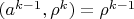 $(a^{k-1}, \rho^k)=\rho^{k-1}$