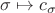 $ \sigma \mapsto c_{\sigma}$