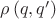$\rho\left(q,q'\right)$