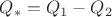 $Q_\ast = Q_1 - Q_2$