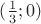 $(\frac{1}3;0)$