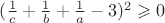 $(\frac 1 c+\frac 1 b+\frac 1 a-3)^2\geqslant0$
