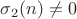 $\sigma_2(n) \neq 0$