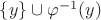 $\{y\}\cup\varphi^{-1}(y)$