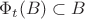 $\Phi_t(B) \subset  B$
