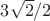 $3\sqrt 2/2$