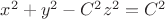$x^2+y^2-C^2 z^2=C^2$