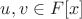 $u,v \in F[x]$