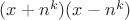 $(x+n^k)(x-n^k)$