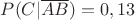 $P(C|\overline{A}\overline{B})=0,13$