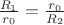 ${R_1\over r_0}={r_0\over R_2}$