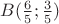$B (\frac{6}{5};\frac{3}{5})$