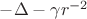 $-\Delta -\gamma r^{-2}$ $-\Delta -\gamma r^{-2}$