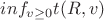 $inf_{v\geq0}t(R,v)$