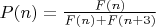 $P(n)=\frac{F(n)}{F(n)+F(n+3)}$