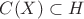 $C(X) \subset H$