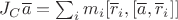 $J_C\overline a=\sum_im_i[\overline r_i,[ \overline a,
\overline r_i]]$