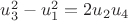 $u_{3}^2-u_{1}^2=2u_{2}u_{4}$