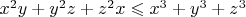 $x^2y+y^2z+z^2x \leqslant x^3+y^3+z^3$