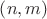 $\left( n,m \right)$