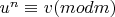 $ u^n\equiv v (mod m) $
