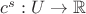 $c^s:U\to \mathbb R$