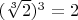 $(\sqrt[3]{2})^3=2$