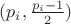 $(p_i,\frac{p_i-1}{2})$