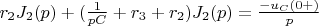 $r_2J_2(p)+(\frac {1} {pC}+r_3+r_2)J_2(p)=\frac {-u_C(0+)} {p}$