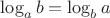 $\log_a b = \log_b a$