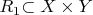 $R_1$\subset X \times Y