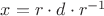 $x=r \cdot d \cdot r^{-1}$