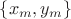 $\left\lbrace x_m, y_m\right\rbrace$