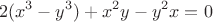 $$2(x^3-y^3)+x^2y-y^2x=0$$
