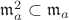 $\mathfrak{m}^2_a\subset\mathfrak{m}_a$