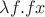 $\lambda f.fx$ $\lambda f.fx$
